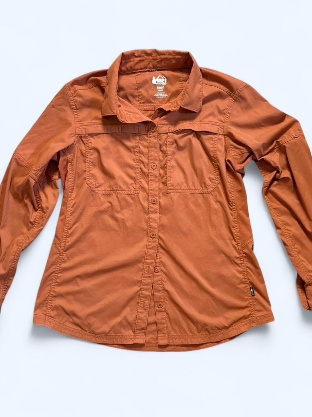 REI Women's Utility Shirt in Rust Orange